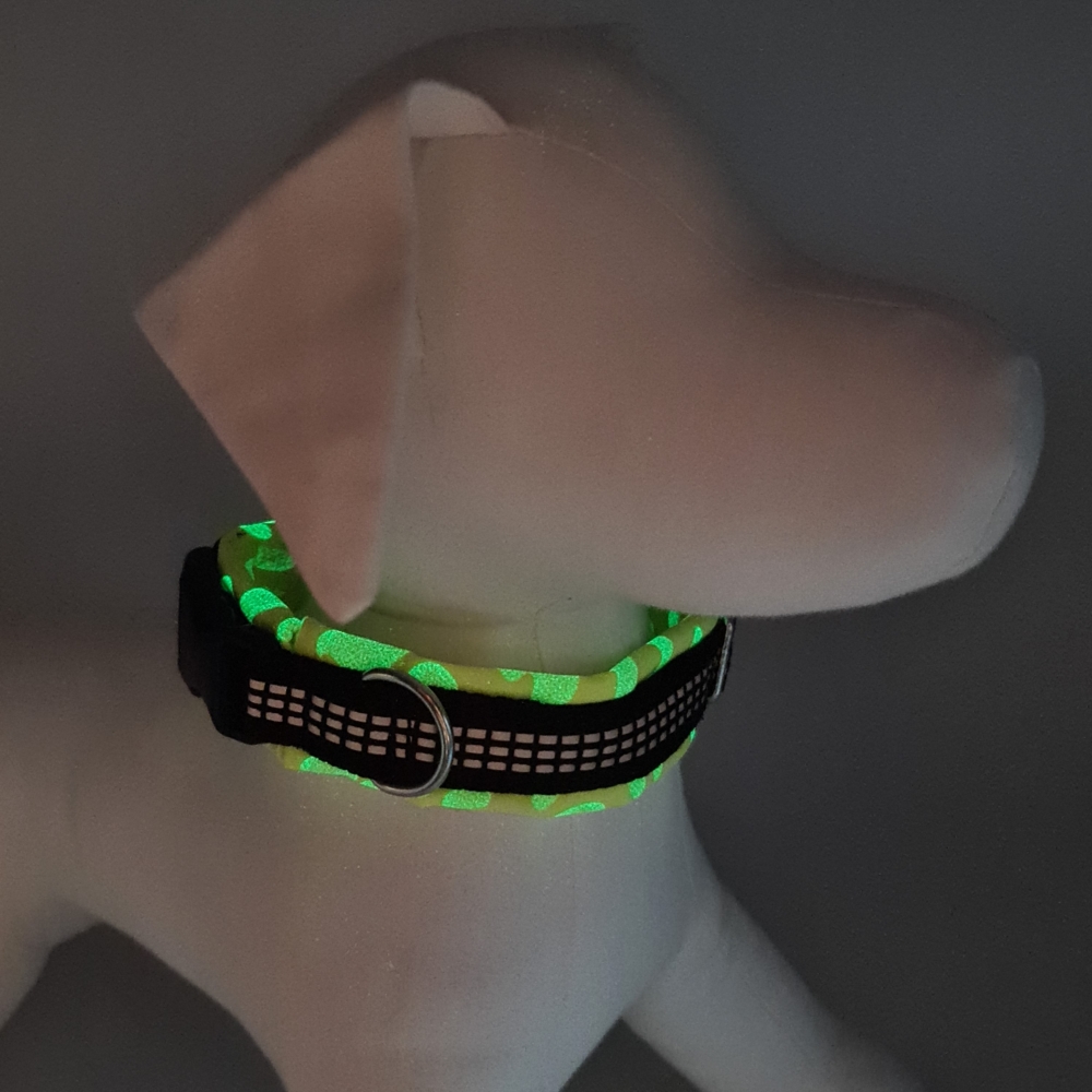 Halsband Safety - schwarz, Neongelb, reflektierend und fluoreszierend!